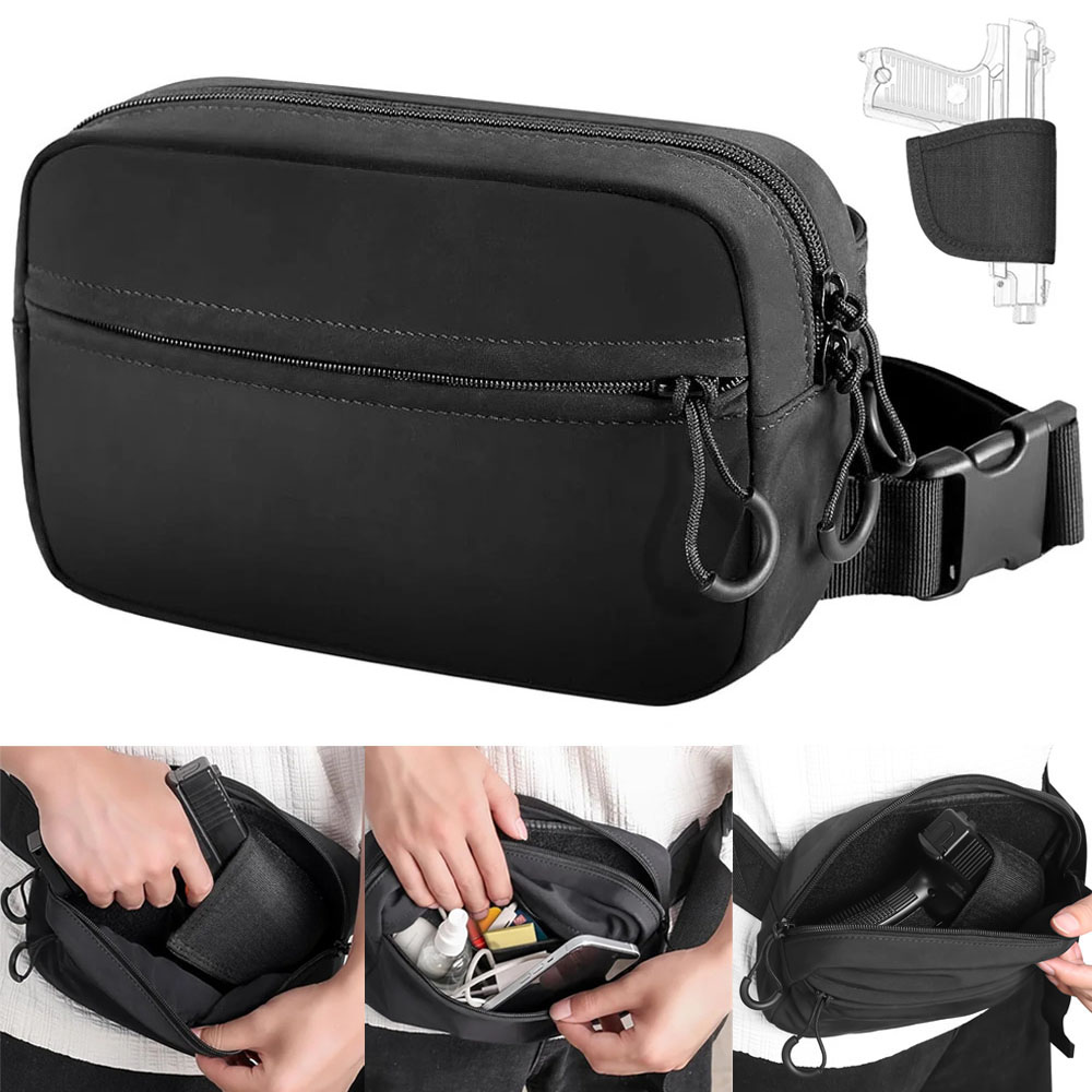 Edc Concealed Carry Fanny Pack - Concealed Carry Gun Bag Pistol Handgun