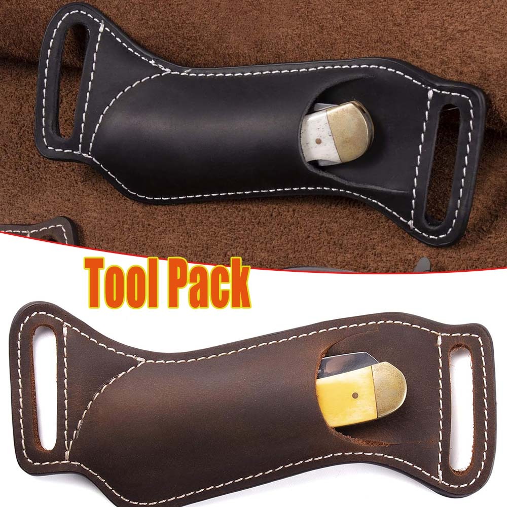 Edc Carry Belt Leather - Tactical EDC Folding Knife Sheath Waist