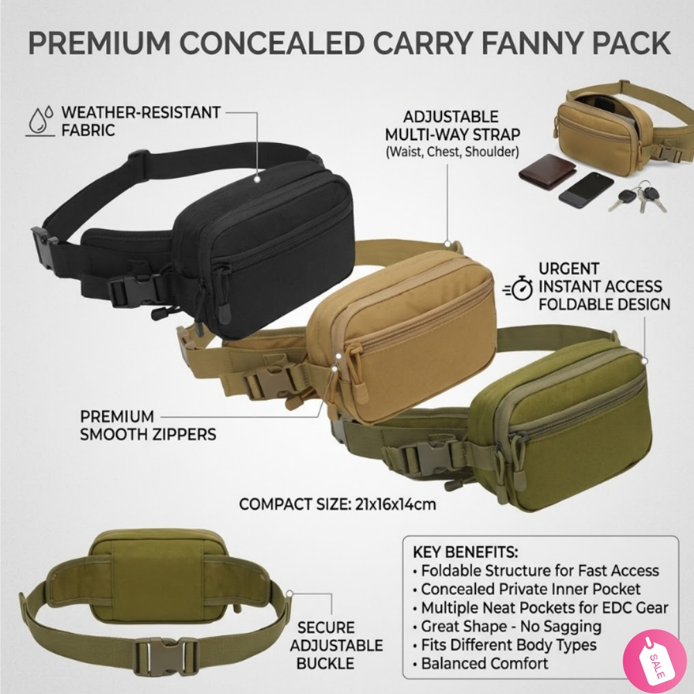 Edc Concealed Carry Fanny Pack - Tactical Concealed Carry Fanny Pack Men