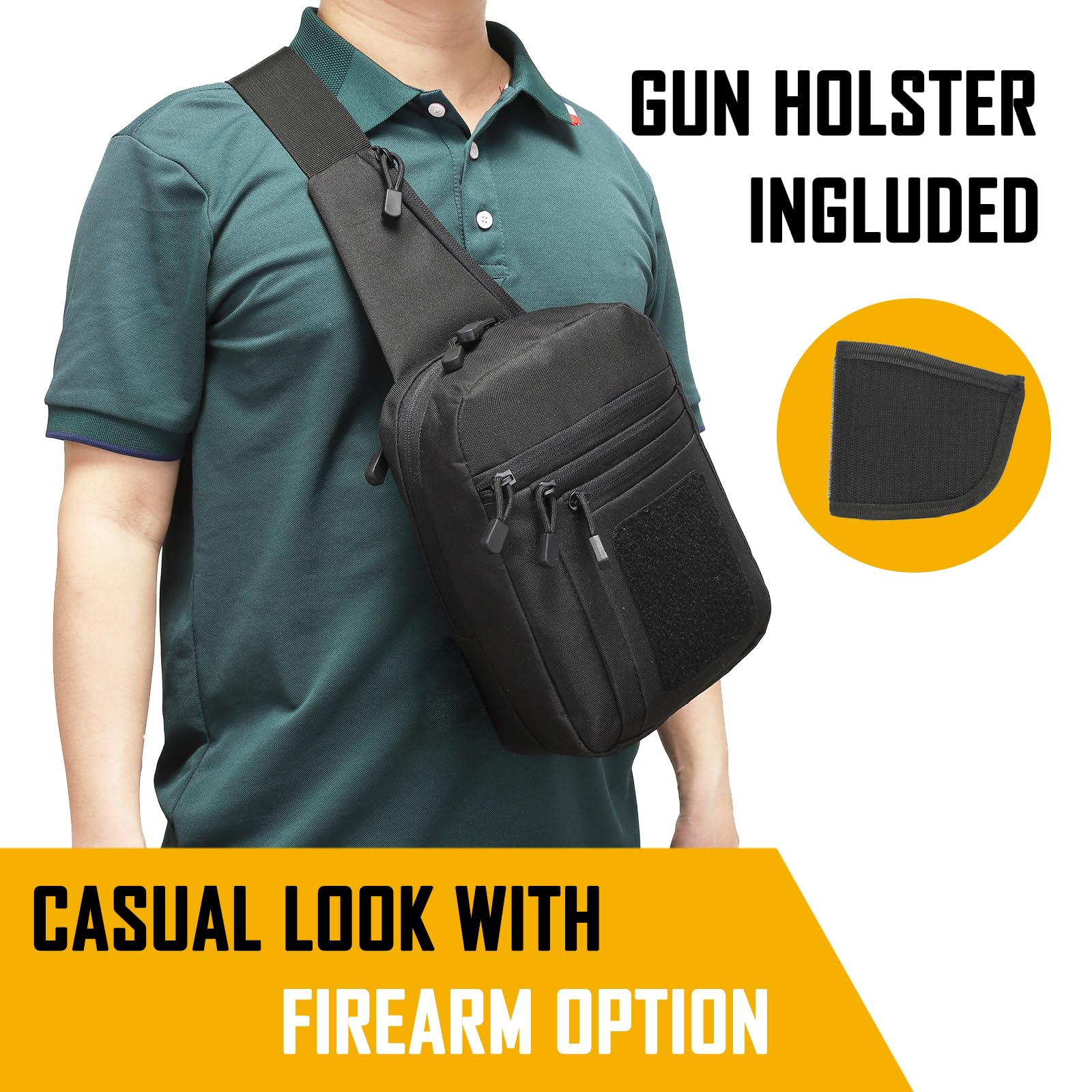 Edc Carry Items - Concealed Carry Crossbody Bag for Men,