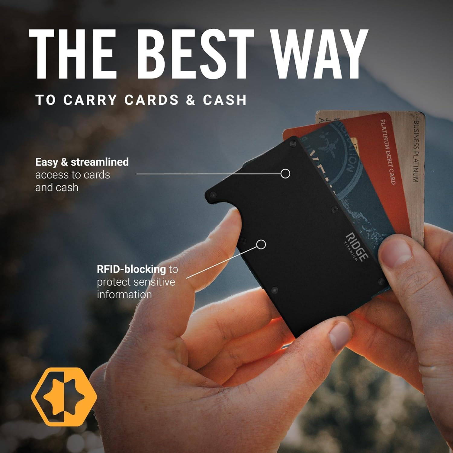 The Ridge Wallet for Men, RFID - Wallet Slim Titanium 评论和价格