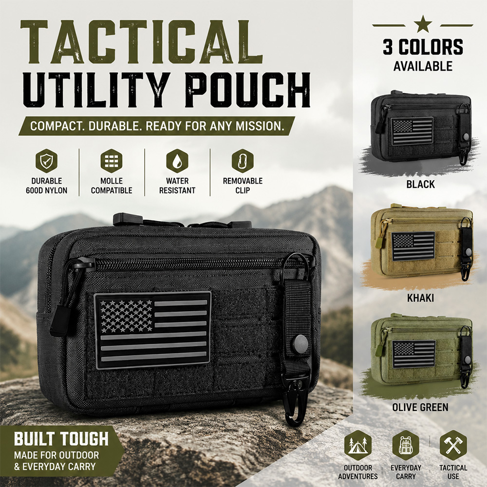 Tactical Molle EDC Pouch Outdo - Edc Carry Belt Pouch 评论和价格