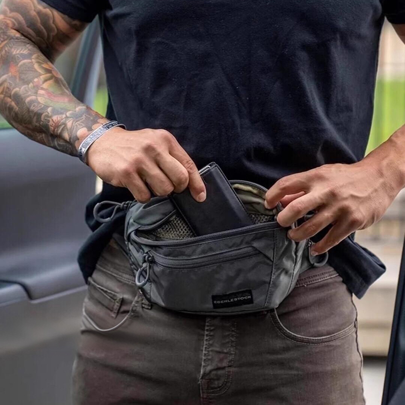 Mens Belt Bag with Adjustable  - Edc Concealed Carry Fanny Pack 评论和价格