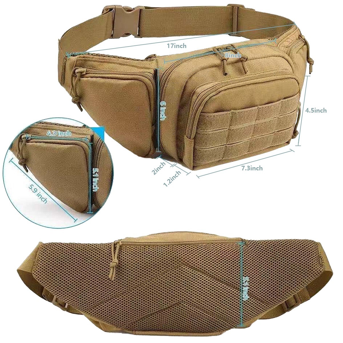 MOLLE Tactical Concealed Carry - Edc Concealed Carry Fanny Pack 评论和价格