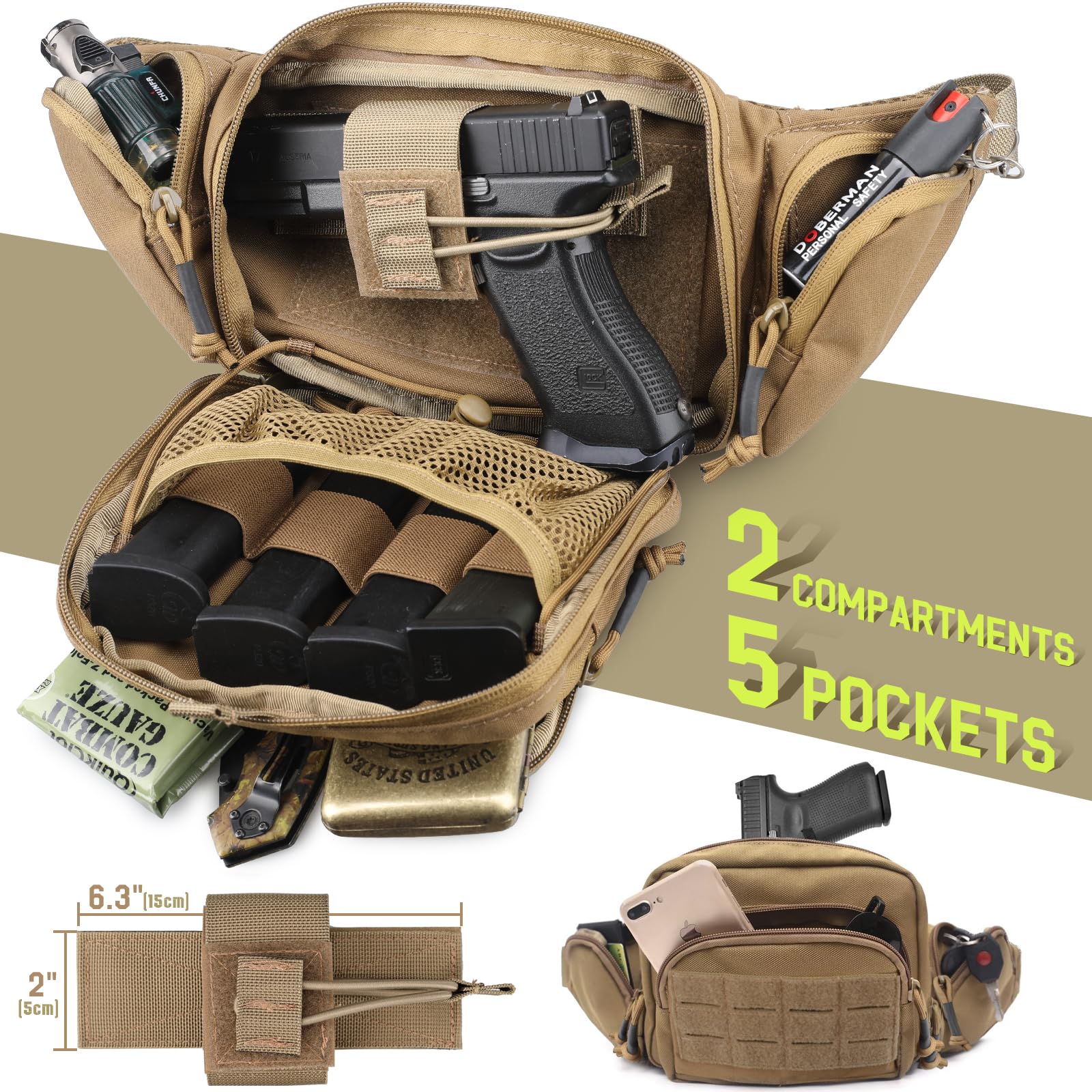 Tactical Concealed Carry Fanny - Edc Concealed Carry Fanny Pack 评论和价格