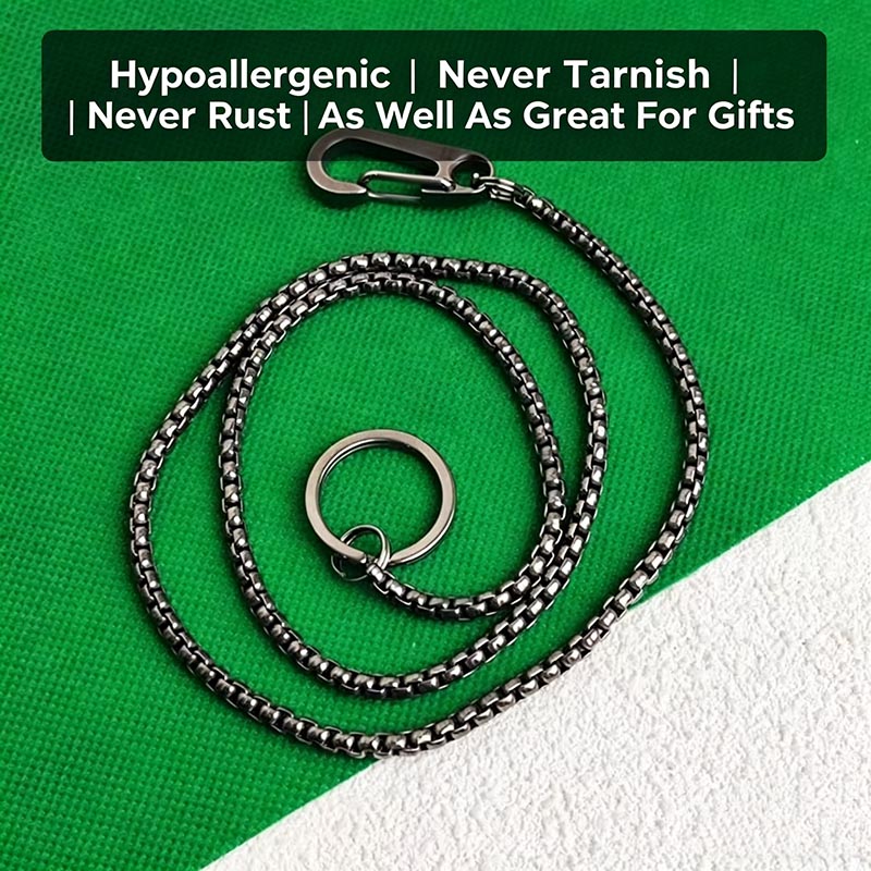 Titanium Wallet Chain for Men, - Wallet Slim Titanium 评论和价格