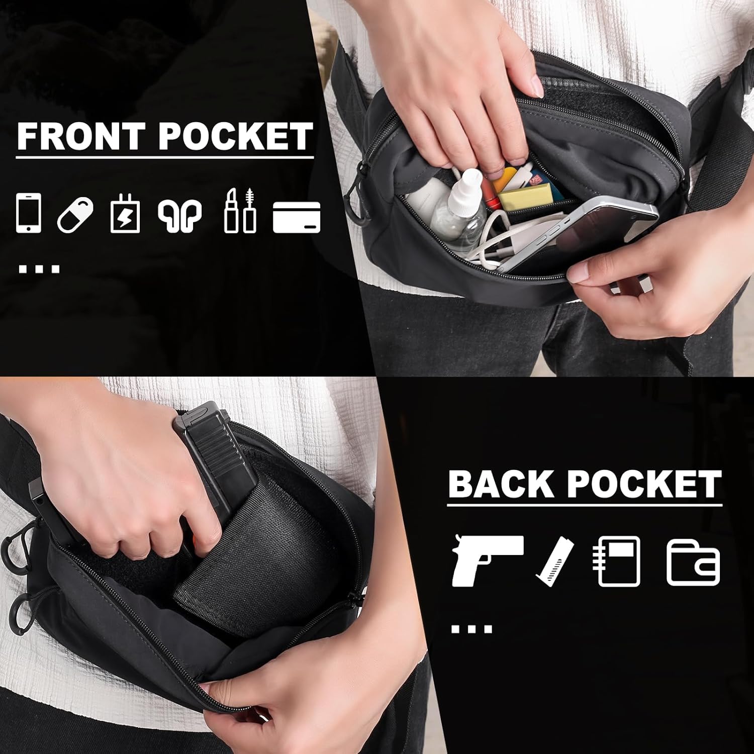 Tactical Fanny Pack with Holst - Edc Concealed Carry Fanny Pack 评论和价格